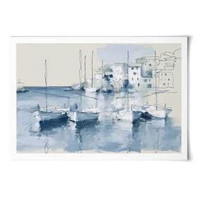 Cove Harbour Village Art Print Cove Harbour Village Art Print wall art product Chromatic Storm Studio