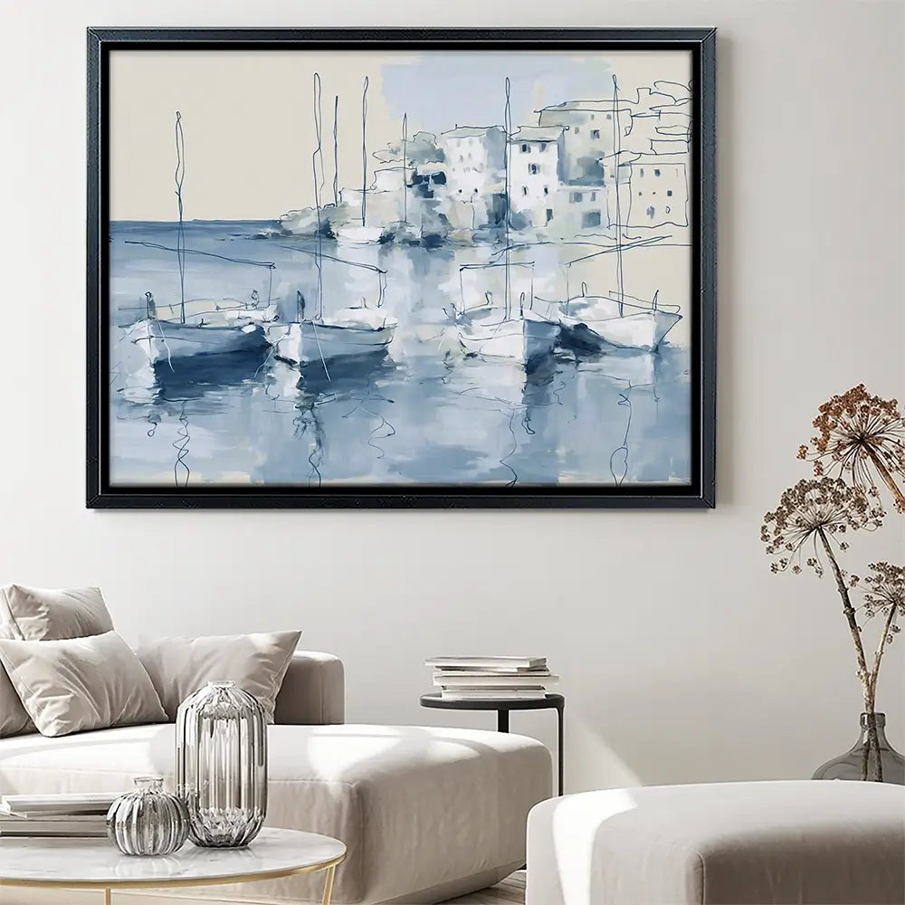 Cove Harbour Village Canvas Print Cove Harbour Village Canvas Print wall art product Chromatic Storm Studio