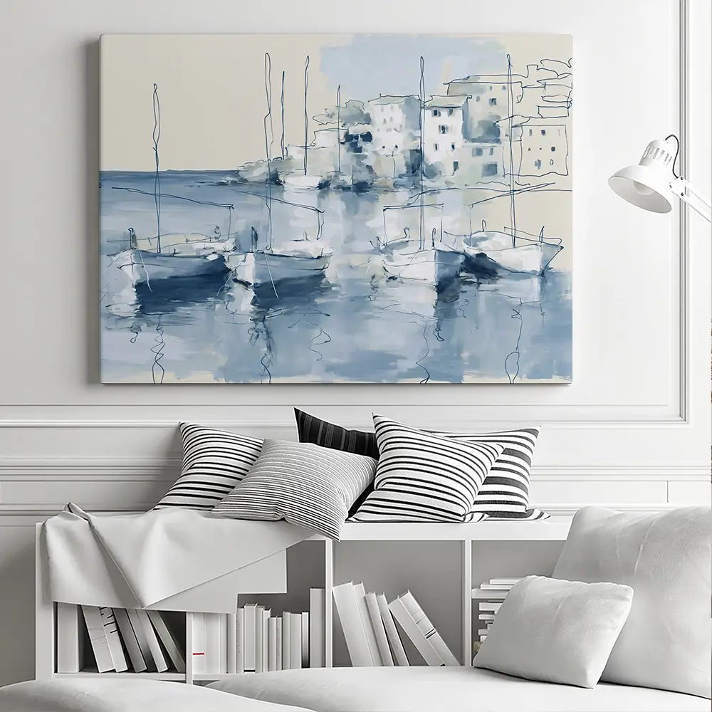 Cove Harbour Village Canvas Print Cove Harbour Village Canvas Print wall art product Chromatic Storm Studio