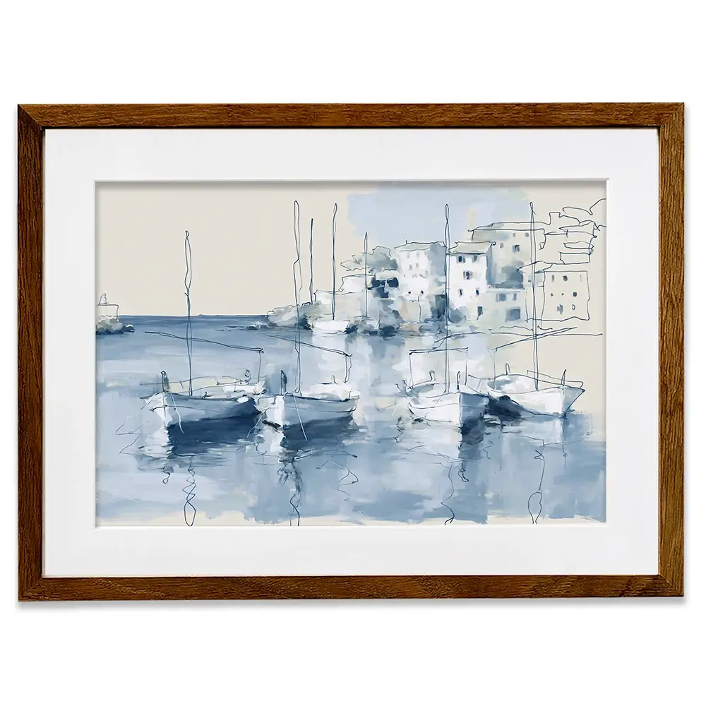 Cove Harbour Village Framed Art Print Cove Harbour Village Framed Art Print wall art product Chromatic Storm Studio