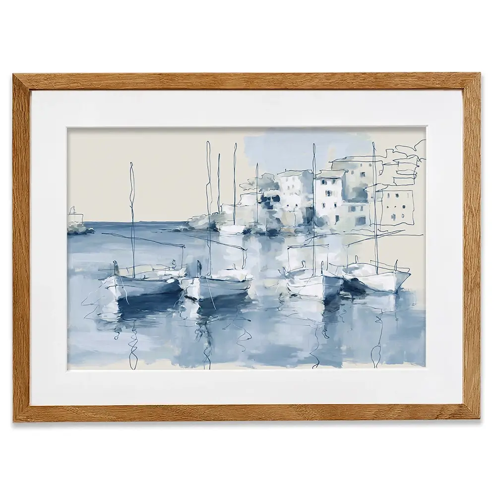 Cove Harbour Village Framed Art Print Cove Harbour Village Framed Art Print wall art product Chromatic Storm Studio