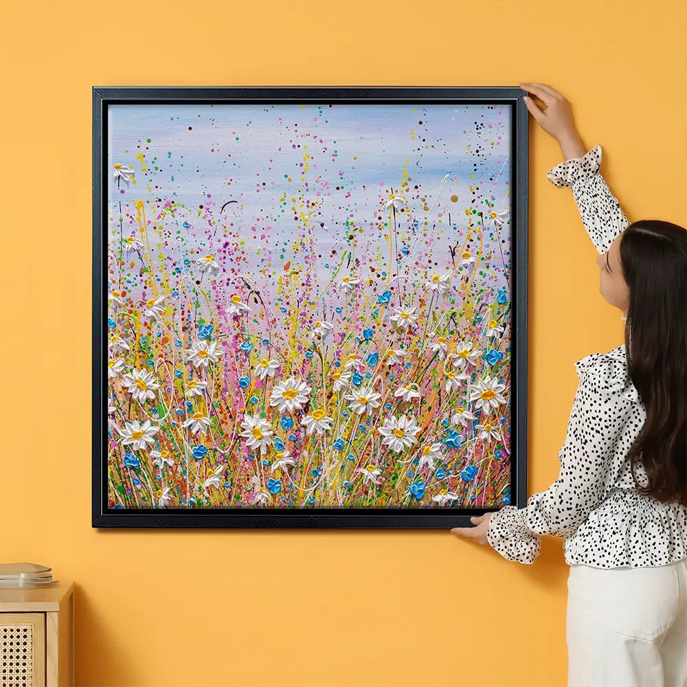 Cover Me In Daisies Oversized Canvas Print Cover Me In Daisies Oversized Canvas Print wall art product Art Print Shop