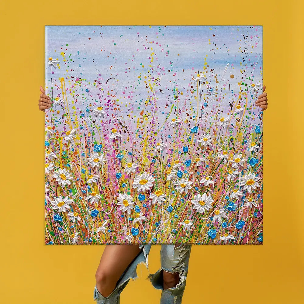 Cover Me In Daisies Oversized Canvas Print Cover Me In Daisies Oversized Canvas Print wall art product Art Print Shop