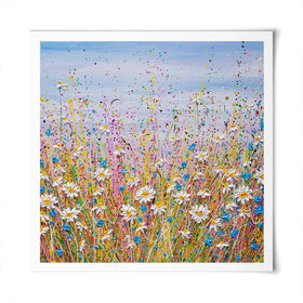 Cover Me In Daisies Square Art Print Cover Me In Daisies Square Art Print wall art product Olga Tkachyk