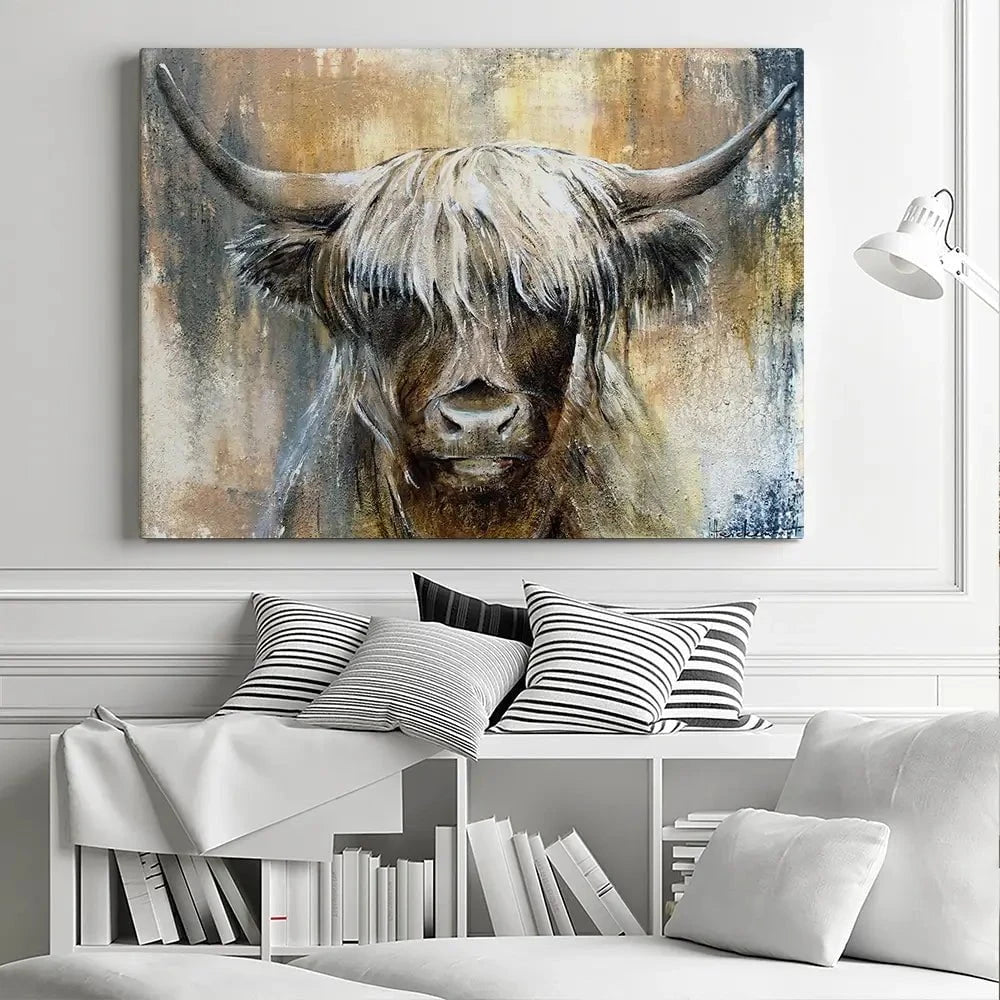 Cow Central Canvas Print Cow Central Canvas Print wall art product Studio Paint-Ing
