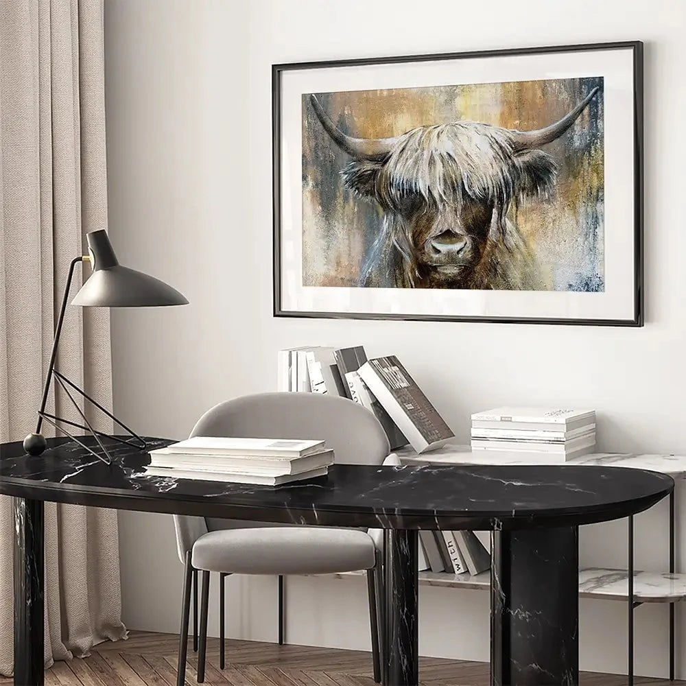 Cow Central Framed Art Print Cow Central Framed Art Print wall art product Studio Paint-Ing