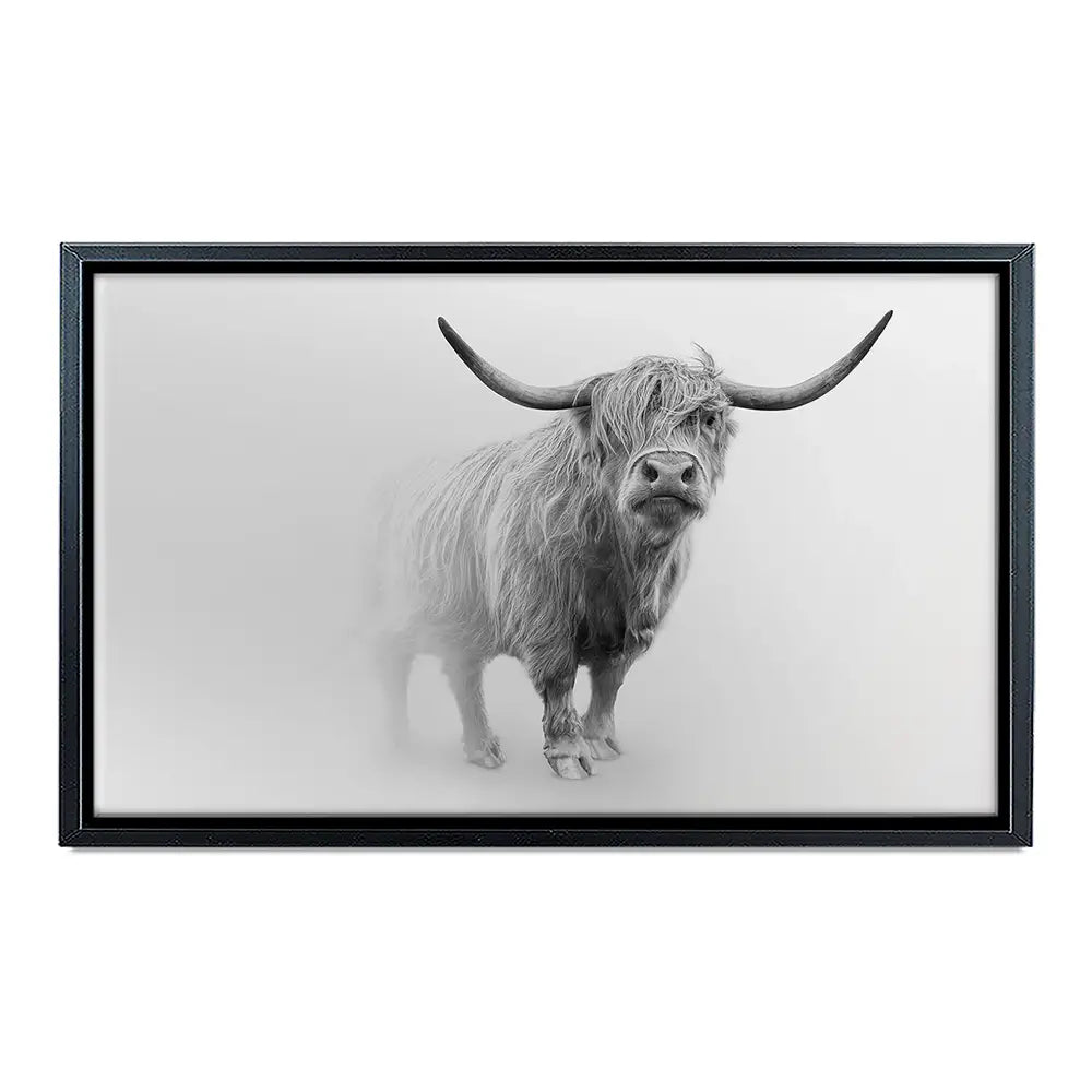 Cow In The Fog Canvas Print Cow In The Fog Canvas Print wall art product Effect of Darkness / Shutterstock