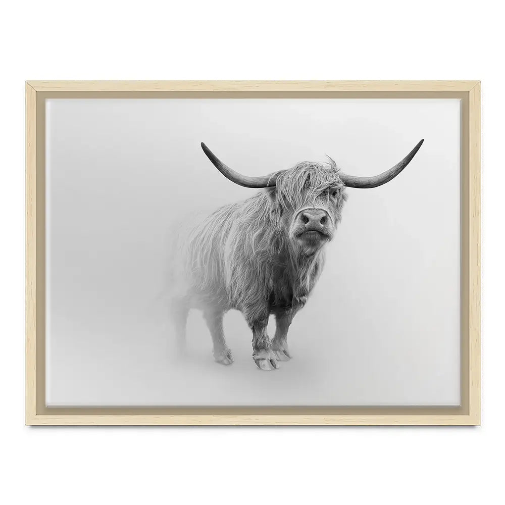 Cow In The Fog Canvas Print Cow In The Fog Canvas Print wall art product Effect of Darkness / Shutterstock
