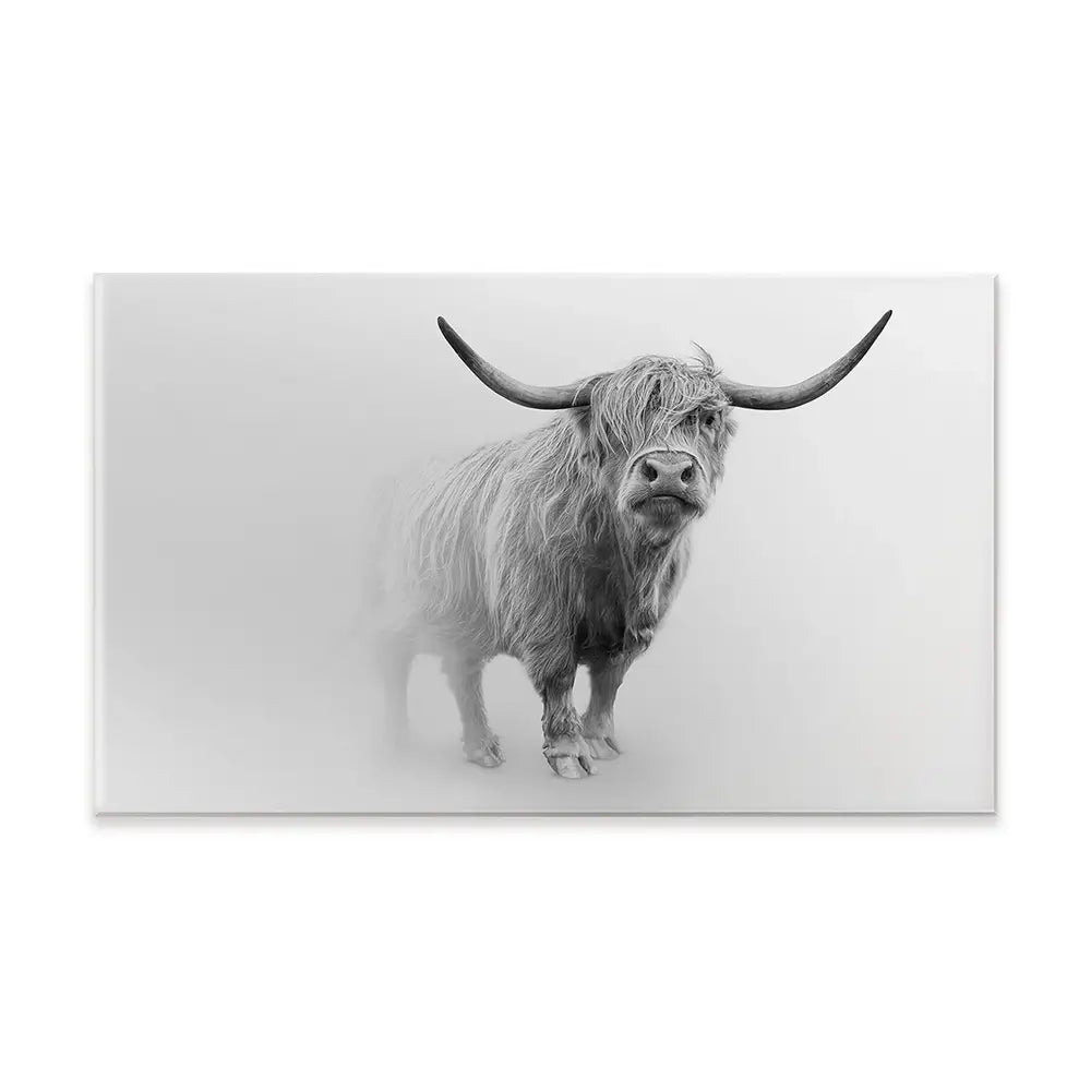 Cow In The Fog Canvas Print Cow In The Fog Canvas Print wall art product Effect of Darkness / Shutterstock