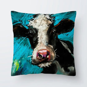 Cow On Blue Cushion Cow On Blue Cushion wall art product Ivailo Nikolov / Shutterstock