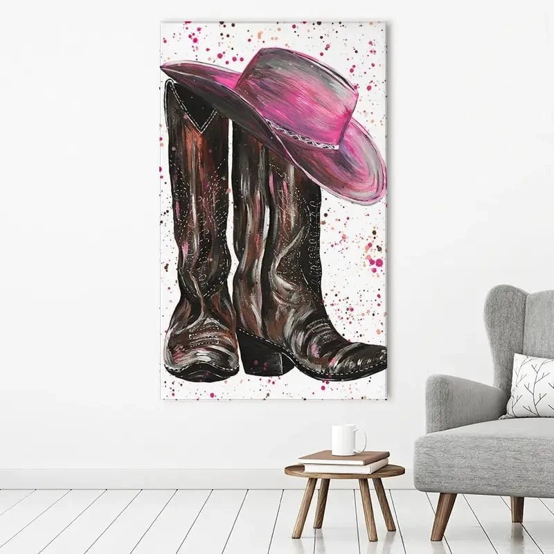 Cowgirl Canvas Print Cowgirl Canvas Print wall art product Emma LC Art