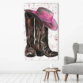 Cowgirl Canvas Print Cowgirl Canvas Print wall art product Emma LC Art