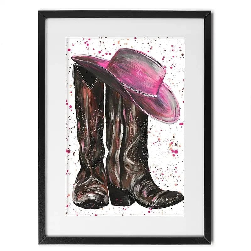 Cowgirl Framed Art Print Cowgirl Framed Art Print wall art product Emma LC Art