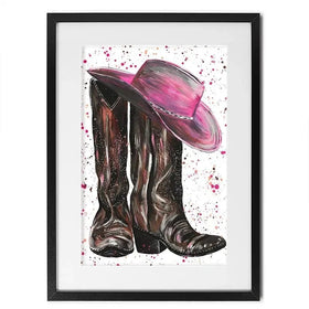Cowgirl Framed Art Print Cowgirl Framed Art Print wall art product Emma LC Art
