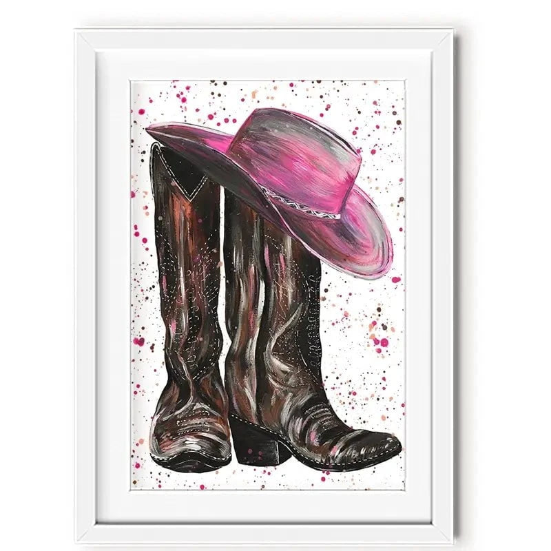 Cowgirl Framed Art Print Cowgirl Framed Art Print wall art product Emma LC Art