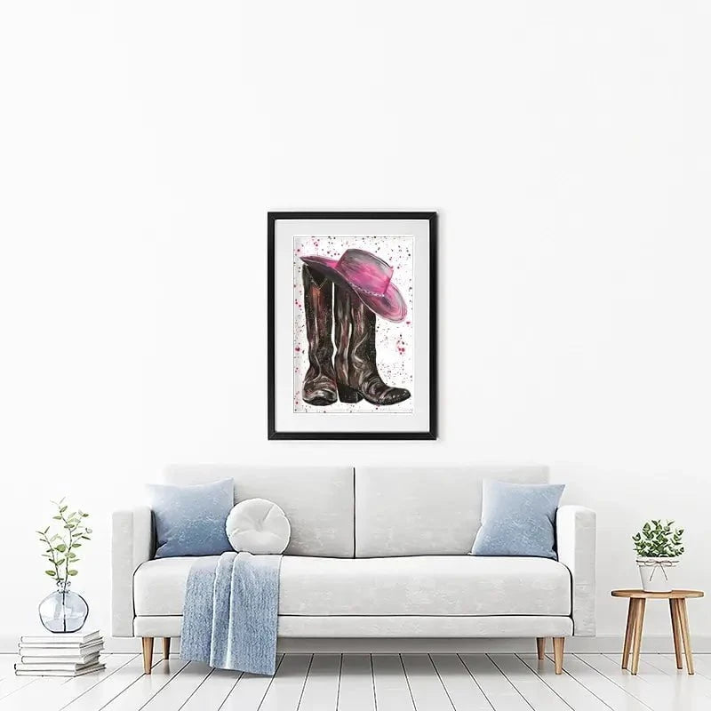 Cowgirl Framed Art Print Cowgirl Framed Art Print wall art product Emma LC Art