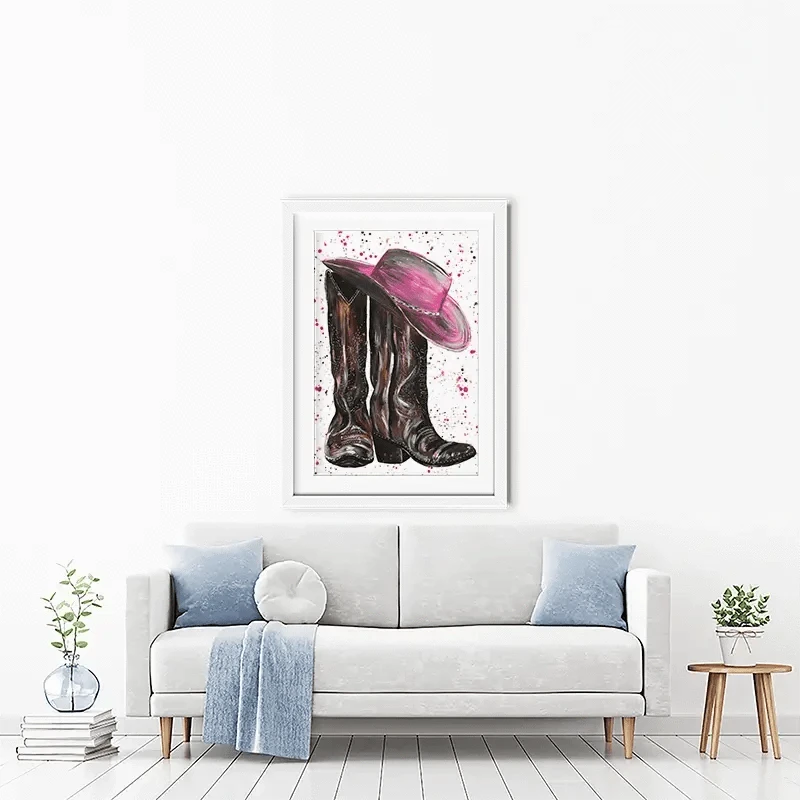 Cowgirl Framed Art Print Cowgirl Framed Art Print wall art product Emma LC Art