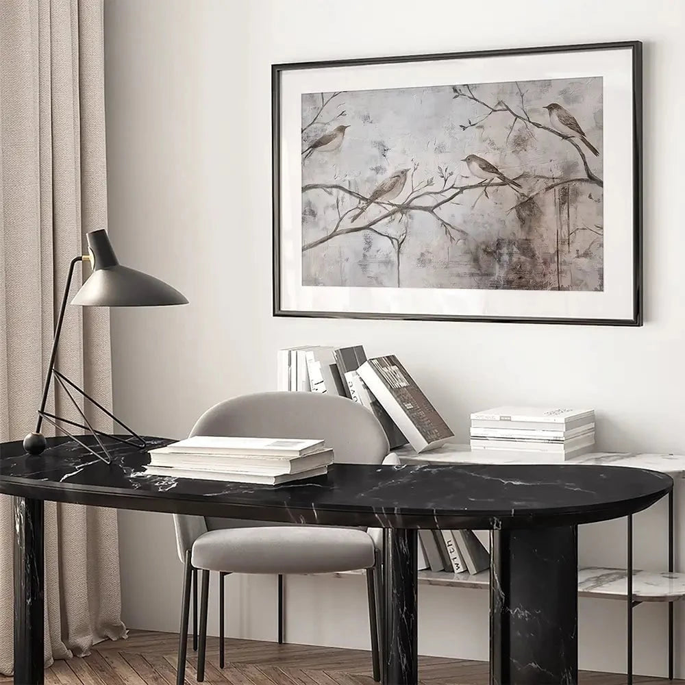 Cozy Songbirds Framed Art Print Cozy Songbirds Framed Art Print wall art product Svetlana Aleynikova