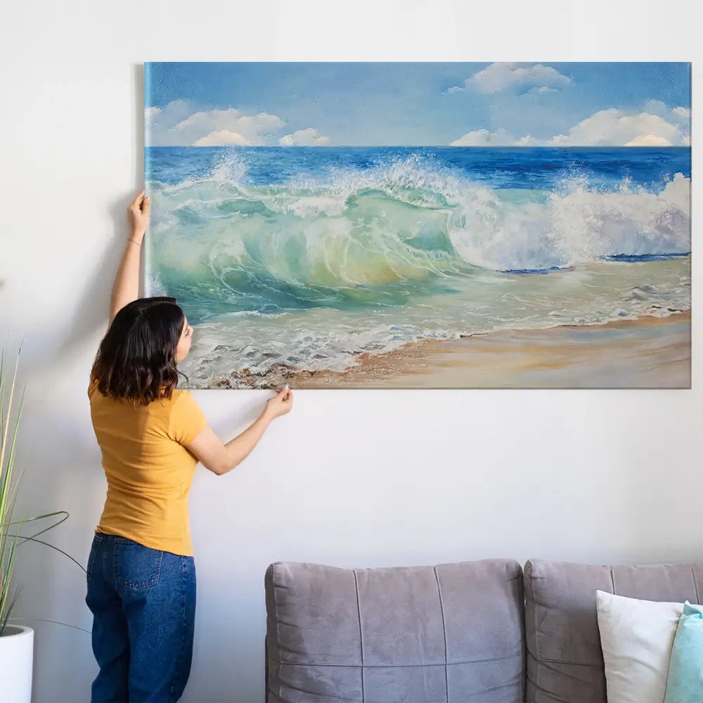 Crashing Waves Oversized Canvas Print Crashing Waves Oversized Canvas Print wall art product Art Print Shop