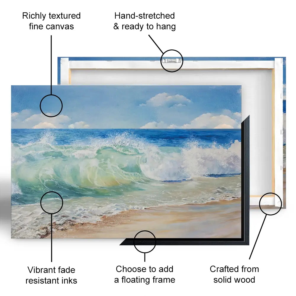 Crashing Waves Oversized Canvas Print Crashing Waves Oversized Canvas Print wall art product Eizza / Shutterstock