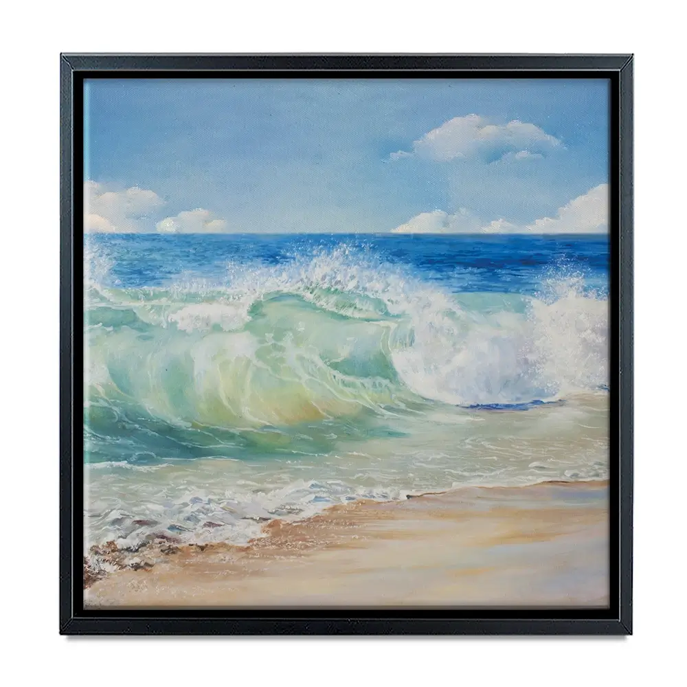Crashing Waves Square Canvas Print Crashing Waves Square Canvas Print wall art product Eizza / Shutterstock