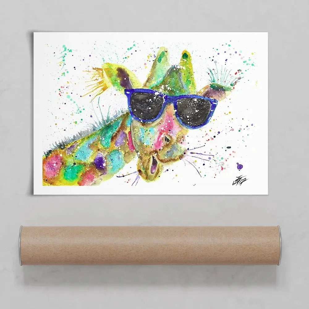 Crazy Giraffe Art Print Crazy Giraffe Art Print wall art product Jamie Taylor