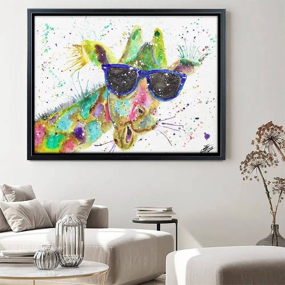 Crazy Giraffe Canvas Print Crazy Giraffe Canvas Print wall art product Jamie Taylor