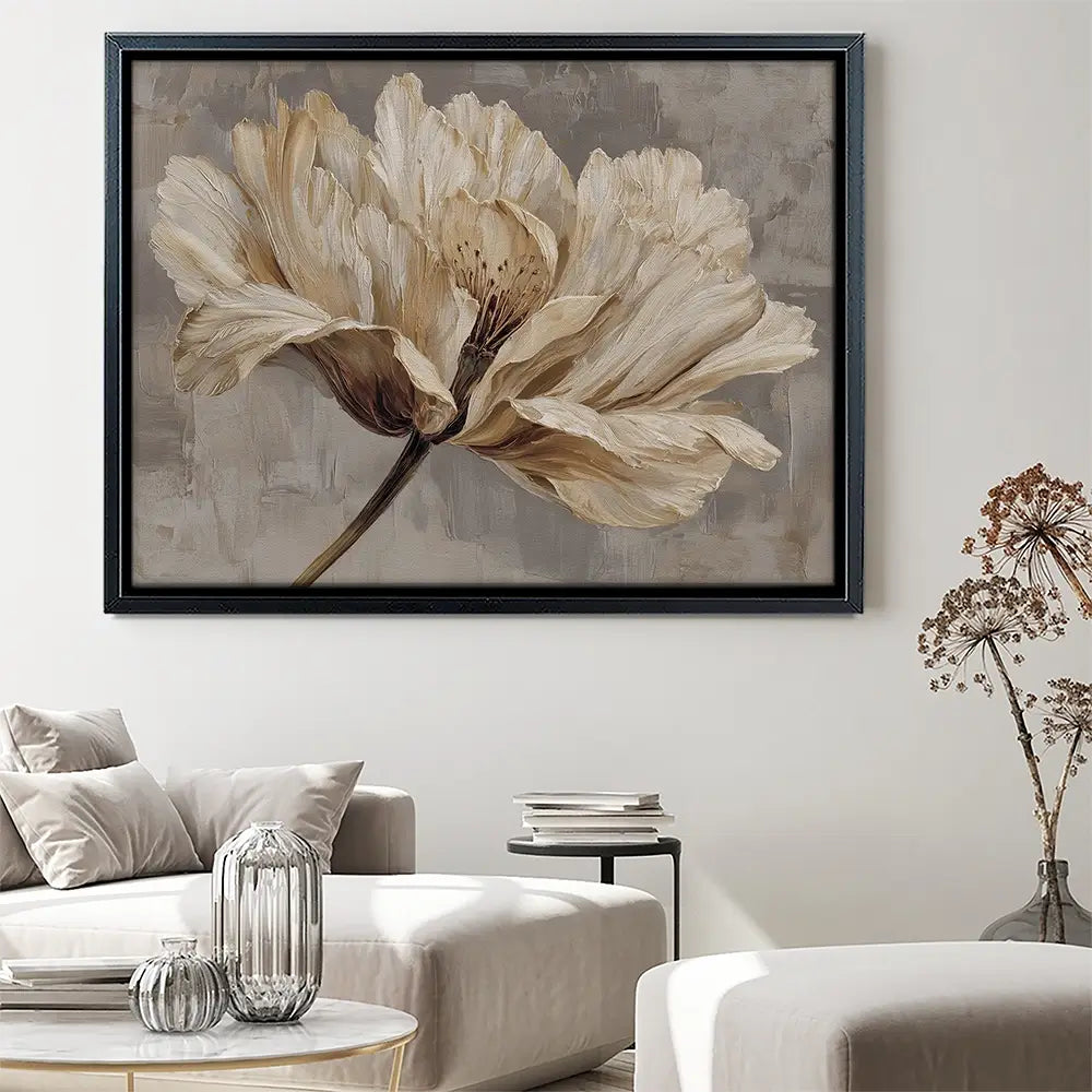 Cream Peony Canvas Print Cream Peony Canvas Print wall art product Svetlana Aleynikova