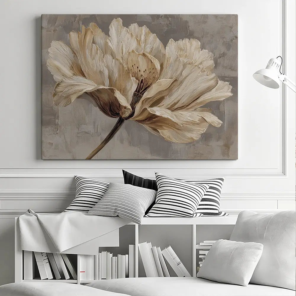 Cream Peony Canvas Print Cream Peony Canvas Print wall art product Svetlana Aleynikova