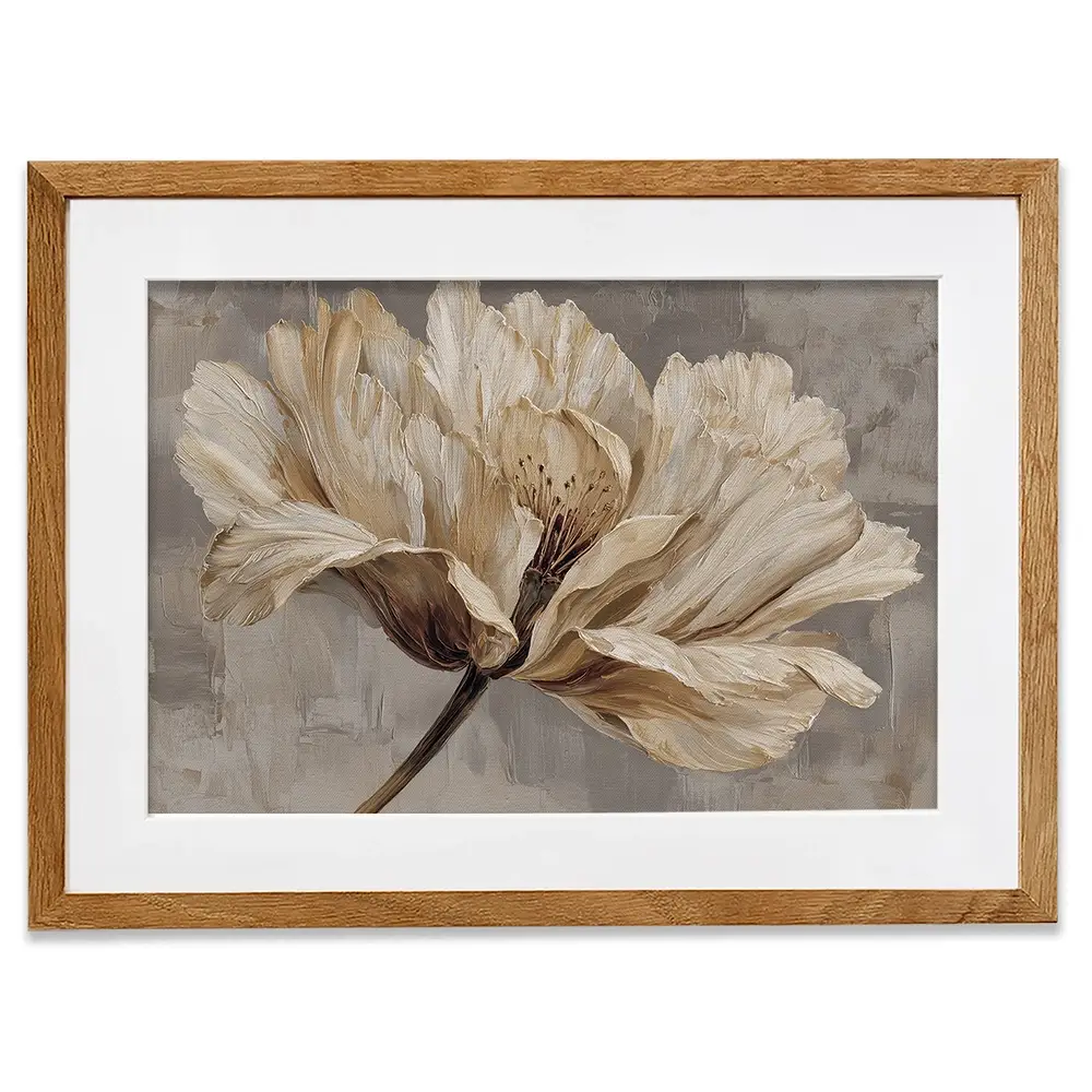 Cream Peony Framed Art Print Cream Peony Framed Art Print wall art product Svetlana Aleynikova