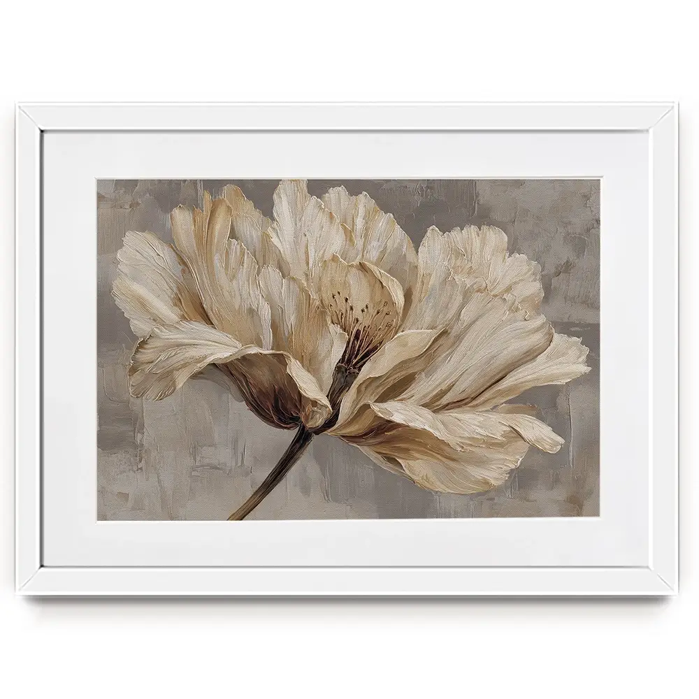 Cream Peony Framed Art Print Cream Peony Framed Art Print wall art product Svetlana Aleynikova