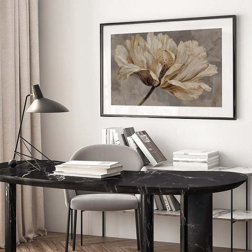 Cream Peony Framed Art Print Cream Peony Framed Art Print wall art product Svetlana Aleynikova
