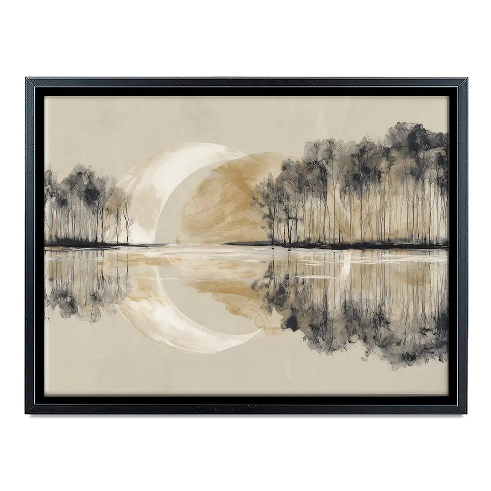 Crescent Moon Mirror Canvas Print Crescent Moon Mirror Canvas Print wall art product Chromatic Storm Studio
