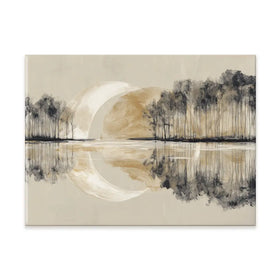 Crescent Moon Mirror Canvas Print Crescent Moon Mirror Canvas Print wall art product Chromatic Storm Studio