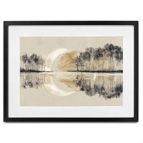 Crescent Moon Mirror Framed Art Print Crescent Moon Mirror Framed Art Print wall art product Chromatic Storm Studio