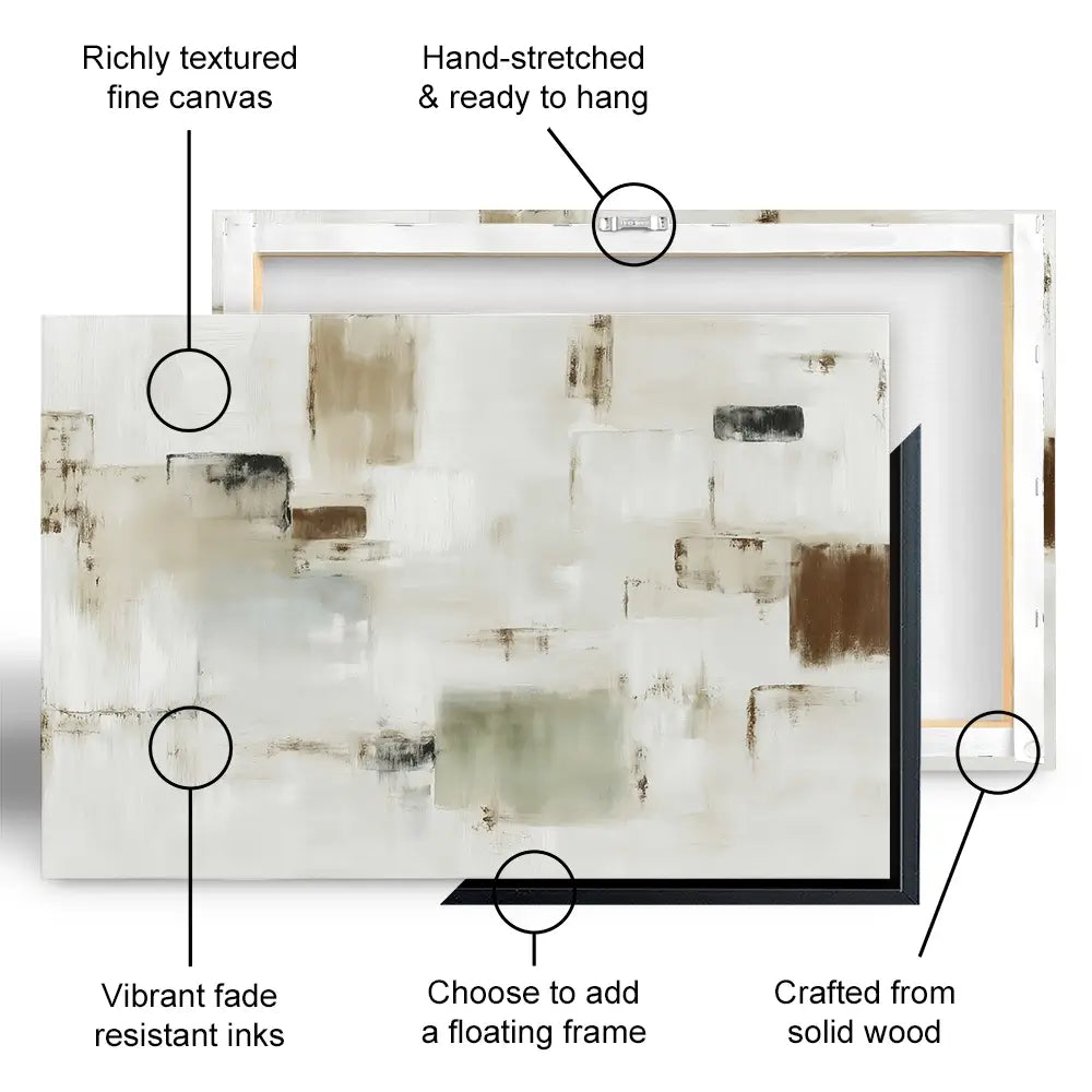 Cubist Block Abstract Canvas Print Cubist Block Abstract Canvas Print wall art product Chromatic Storm Studio