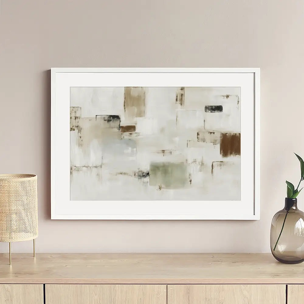 Cubist Block Abstract Framed Art Print Cubist Block Abstract Framed Art Print wall art product Chromatic Storm Studio