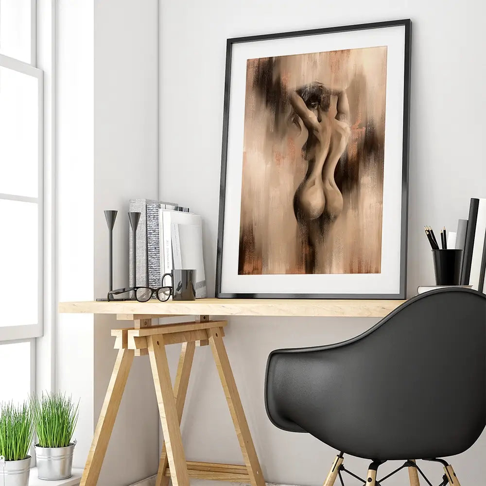 Curved Elegance Framed Art Print Curved Elegance Framed Art Print wall art product Isabella Karolewicz