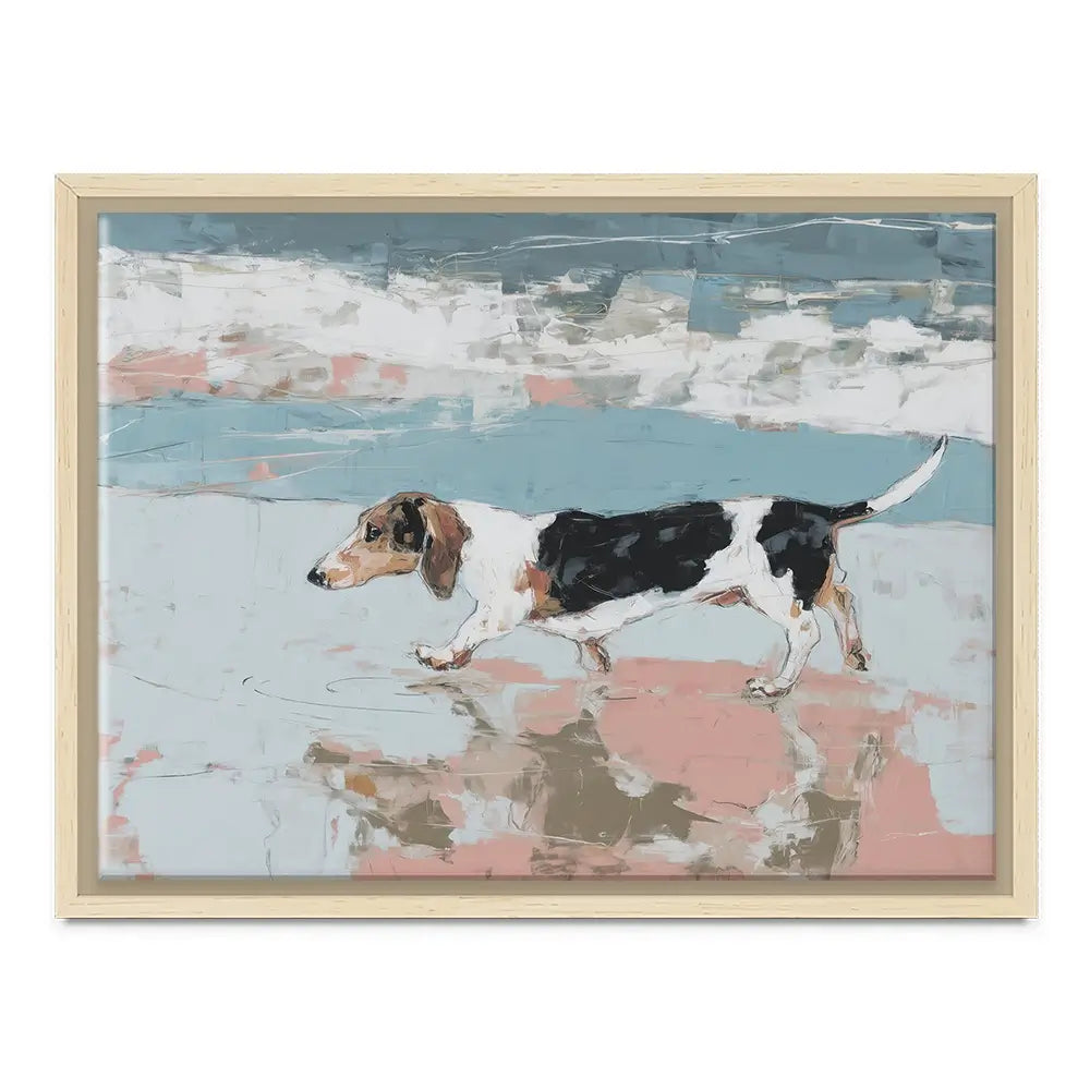 Dachshund At The Beach Canvas Print Dachshund At The Beach Canvas Print wall art product Chromatic Storm Studio