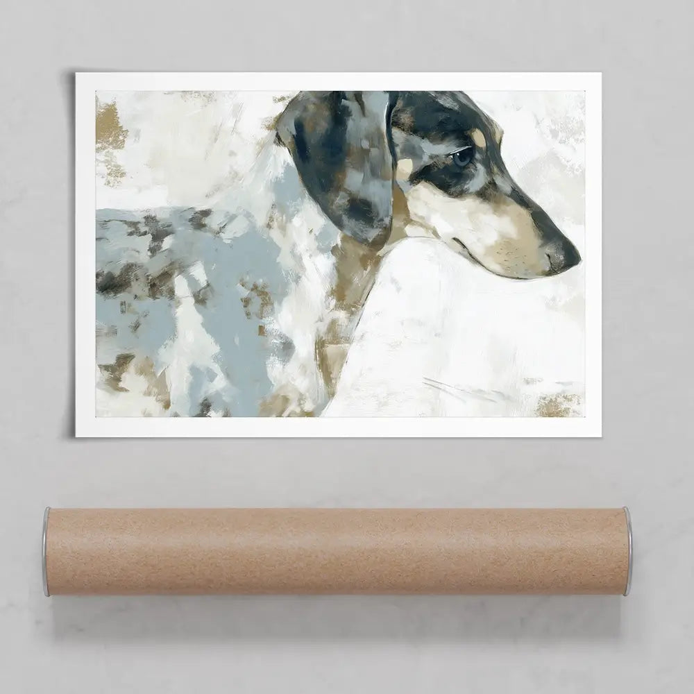 Dachshund In Painterly Profile Art Print Dachshund In Painterly Profile Art Print wall art product Chromatic Storm Studio