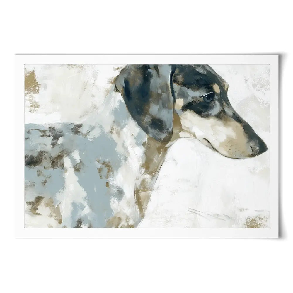 Dachshund In Painterly Profile Art Print Dachshund In Painterly Profile Art Print wall art product Chromatic Storm Studio