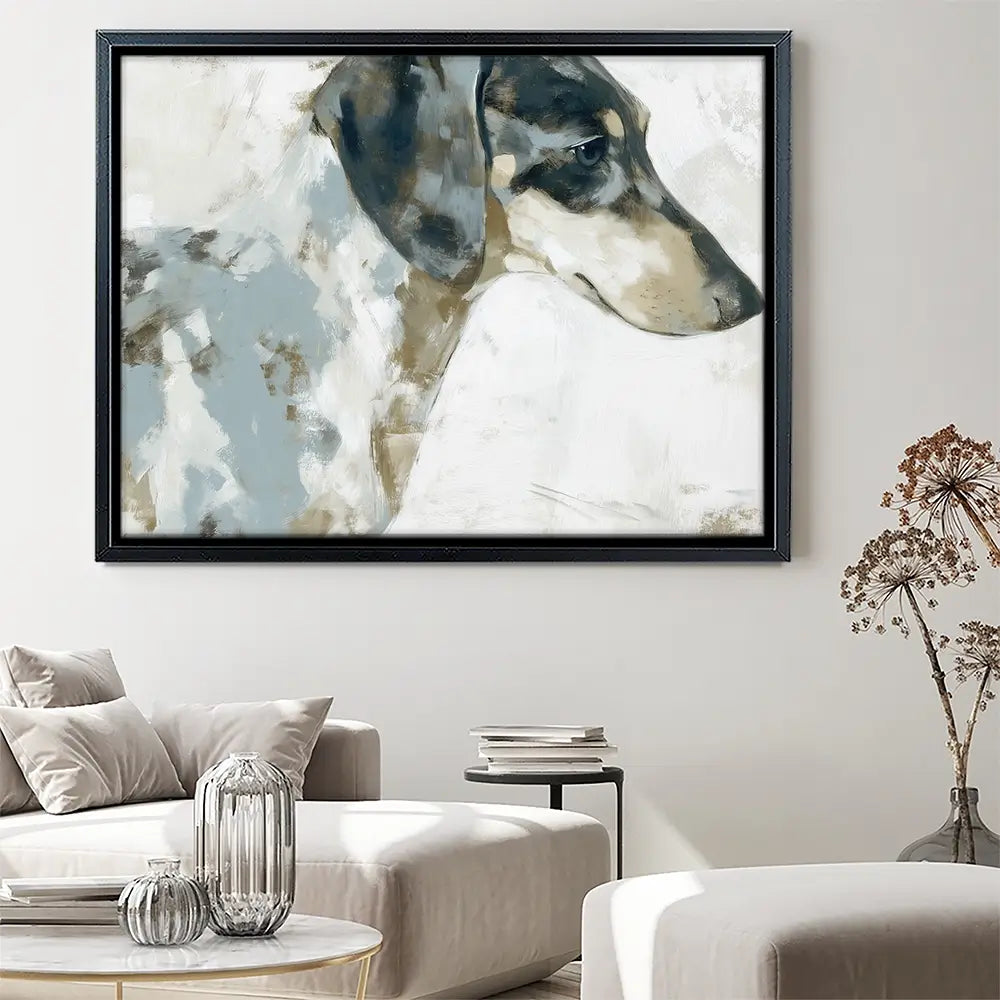Dachshund In Painterly Profile Canvas Print Dachshund In Painterly Profile Canvas Print wall art product Chromatic Storm Studio