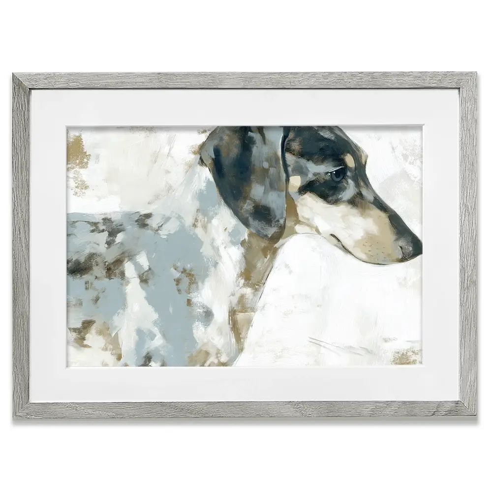 Dachshund In Painterly Profile Framed Art Print Dachshund In Painterly Profile Framed Art Print wall art product Chromatic Storm Studio