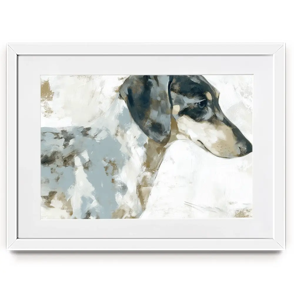 Dachshund In Painterly Profile Framed Art Print Dachshund In Painterly Profile Framed Art Print wall art product Chromatic Storm Studio