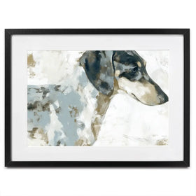 Dachshund In Painterly Profile Framed Art Print Dachshund In Painterly Profile Framed Art Print wall art product Chromatic Storm Studio