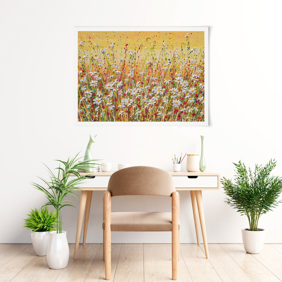 Daisies At Sunset Art Print Daisies At Sunset Art Print wall art product Olga Tkachyk