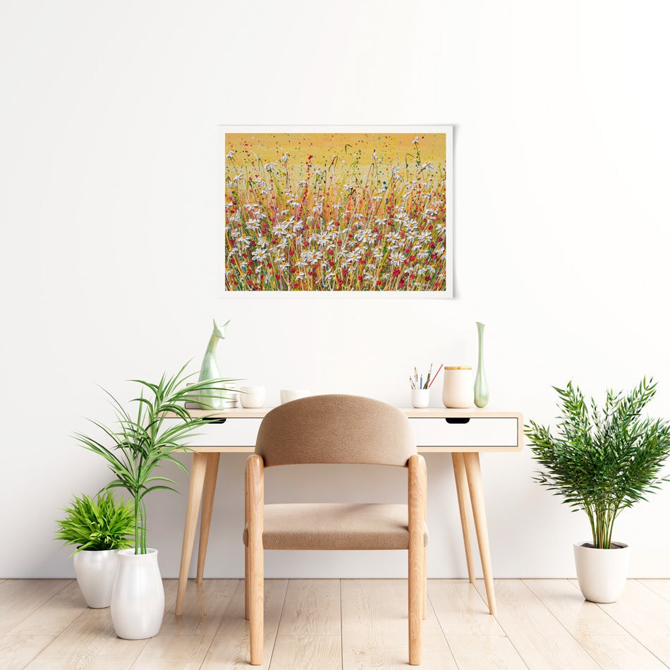 Daisies At Sunset Art Print Daisies At Sunset Art Print wall art product Olga Tkachyk
