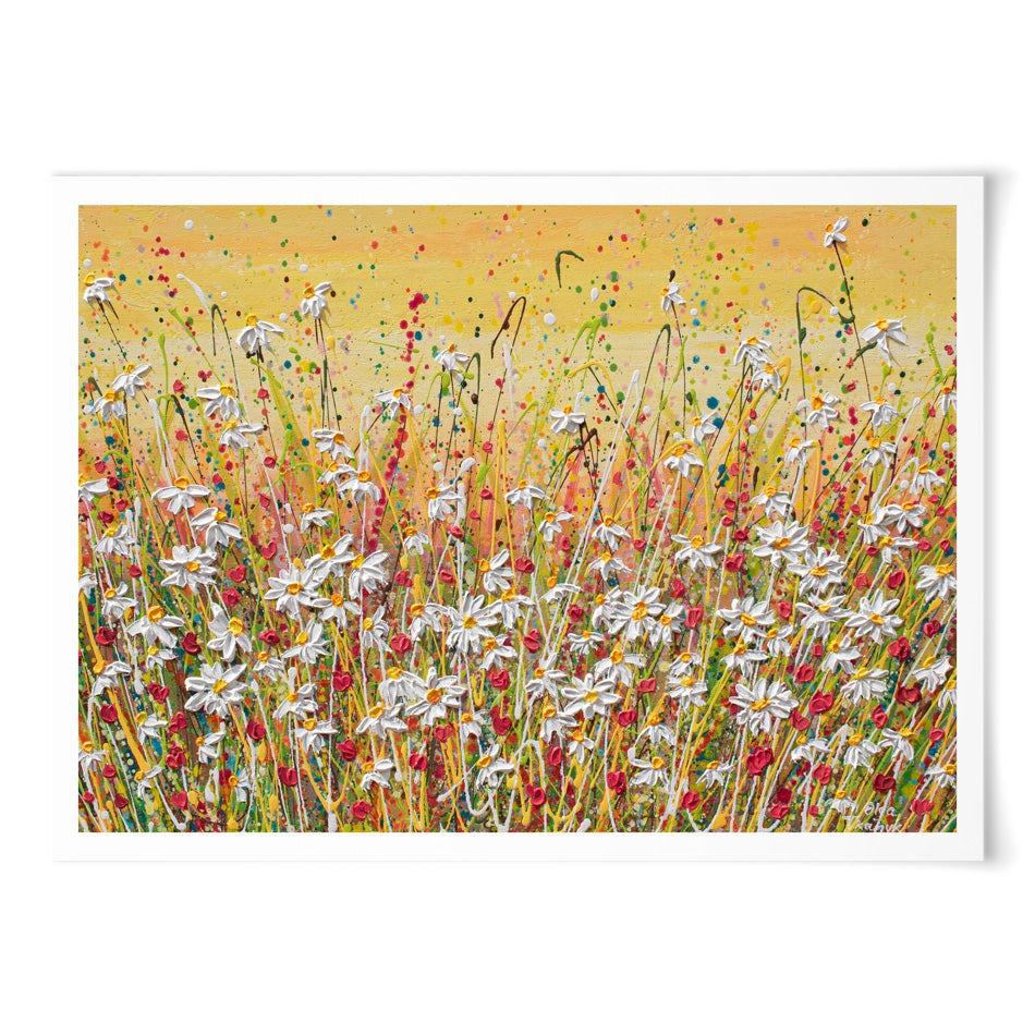 Daisies At Sunset Art Print Daisies At Sunset Art Print wall art product Olga Tkachyk
