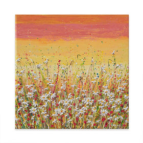 Daisies At Sunset Canvas Print Daisies At Sunset Canvas Print wall art product Olga Tkachyk
