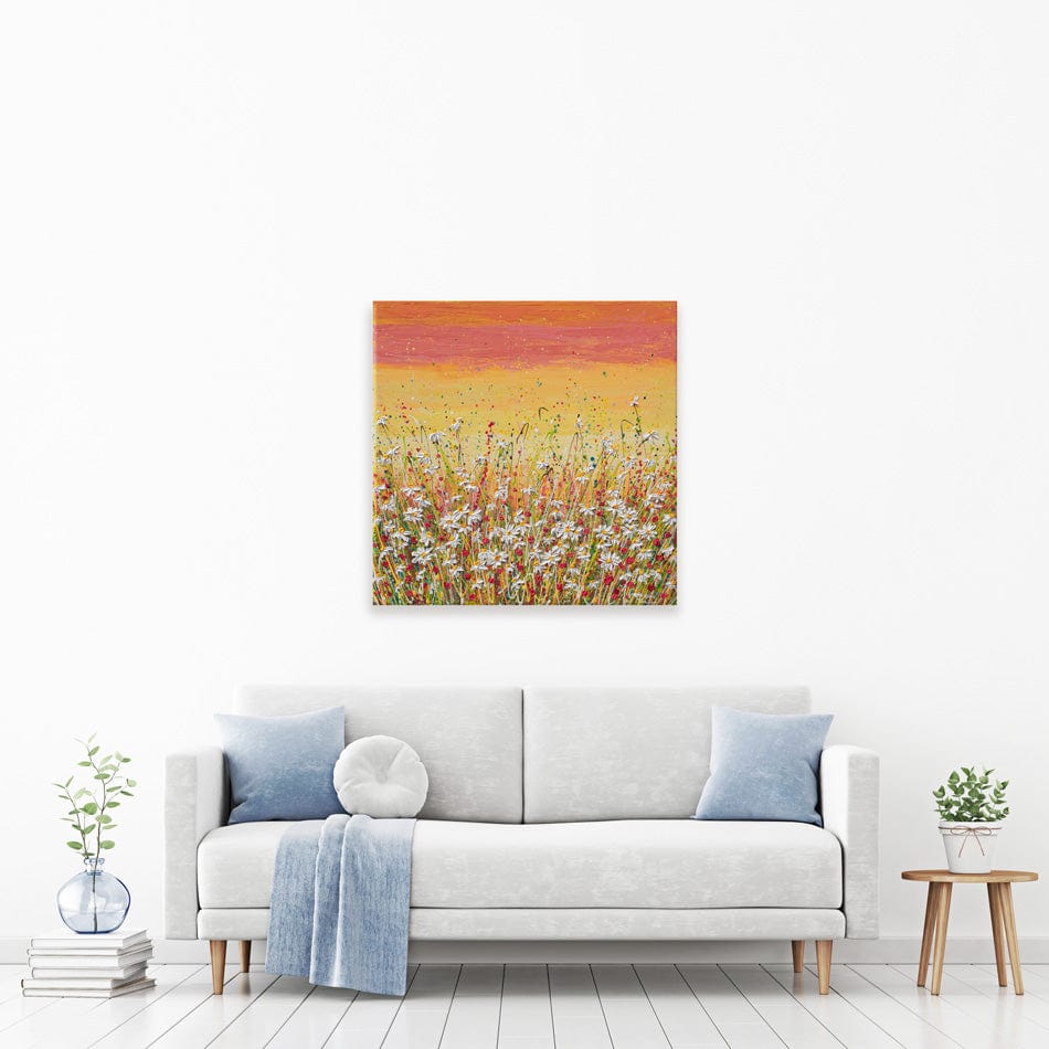 Daisies At Sunset Canvas Print wall art product Olga Tkachyk